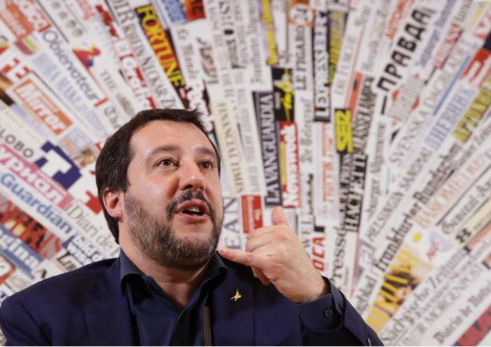 Accordo M5s Matteo Salvini alla stampa estera