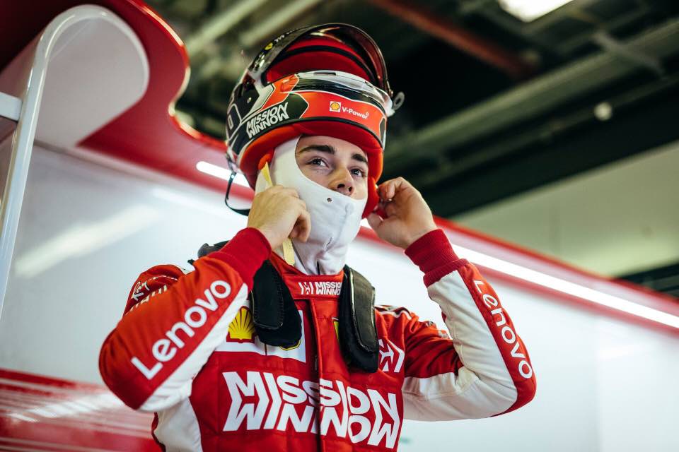 Charles Leclerc F1 Test Abu Dhabi Pirelli
