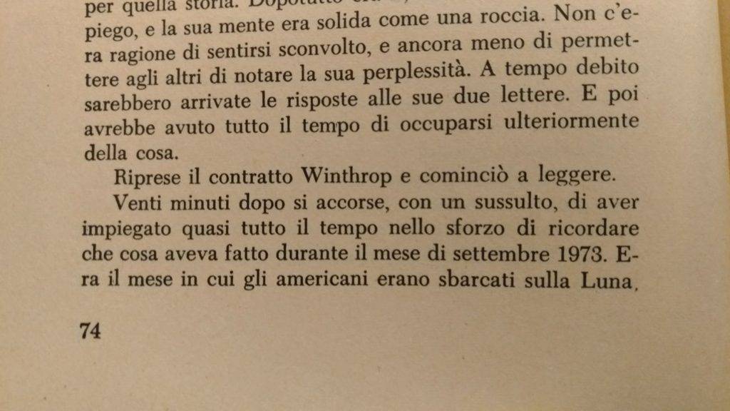 (Dettagli di La città immortale di A. E. van Vogt in cui l'autore immagina l'allunaggio nel 1973, sbagliando di soli 4 anni rispetto alla realtà)