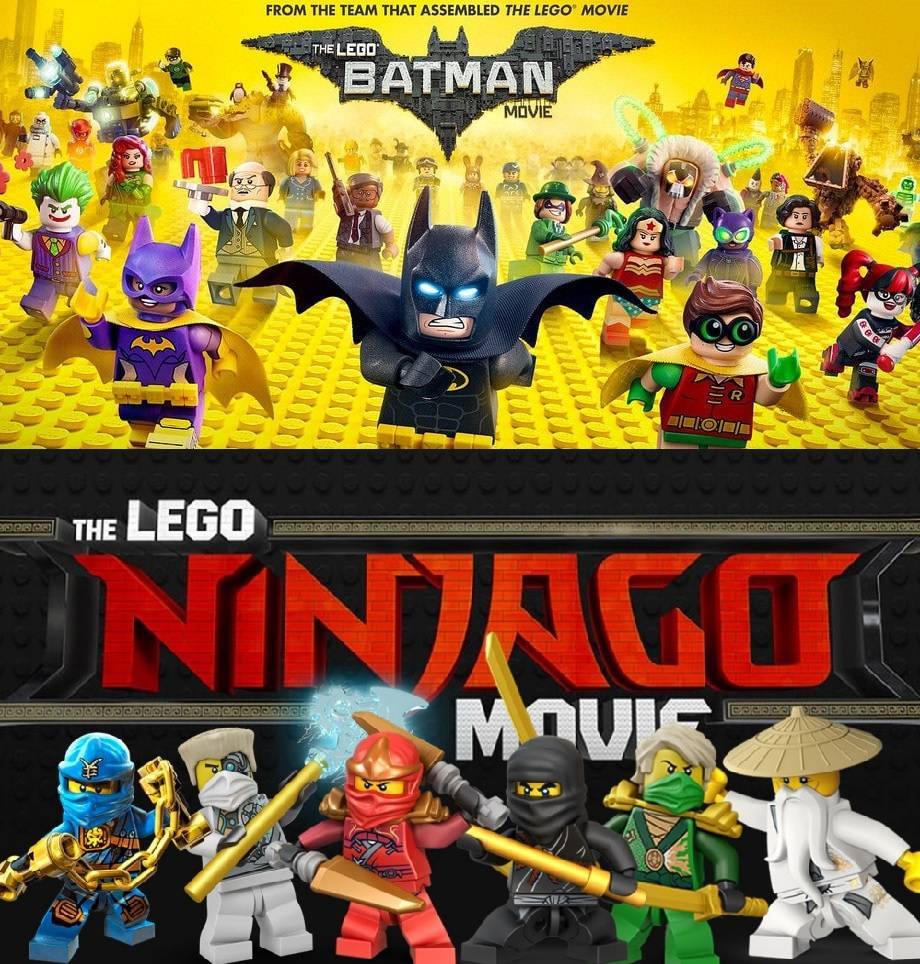 (Locandine promozionali degli spin-off della serie che porta fino a The LEGO Movie 2)