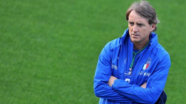 L'allenatore dell'Italia Mancini 