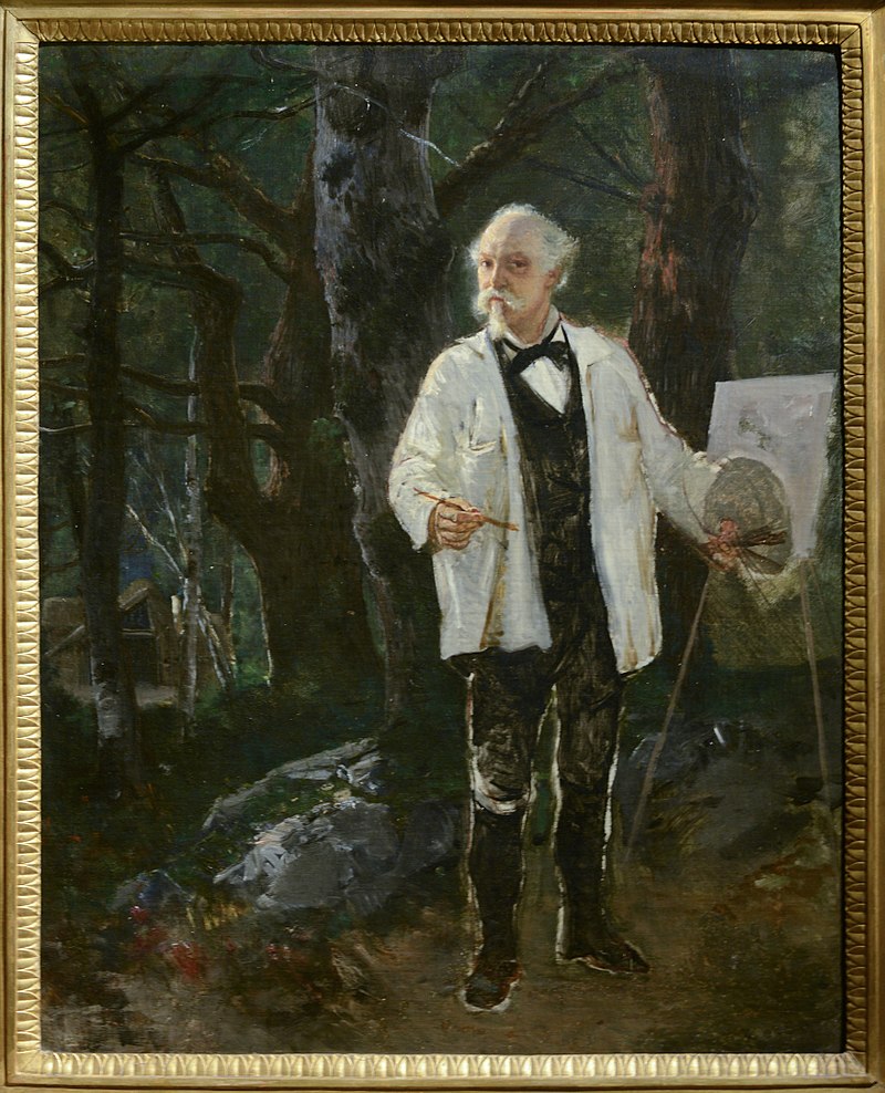Giuseppe Palizzi, Autoritratto nella Foresta di Fontainebleau, 1870 circa. 
(immagine dal web)﻿
5 grandi artisti nati il 12 marzo