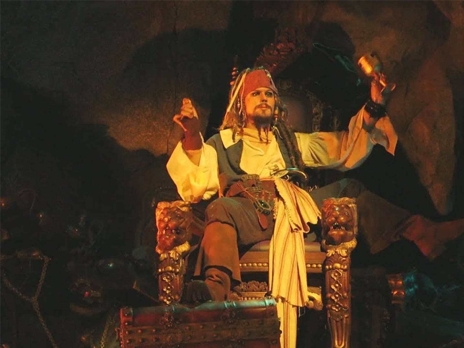 Jack Sparrow animatronic nell'attrazione di Disneyland