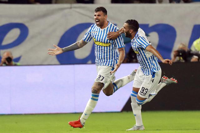 Fares, primo marcatore dell'anticipo tra SPAL e Roma. Fonte: Ansa