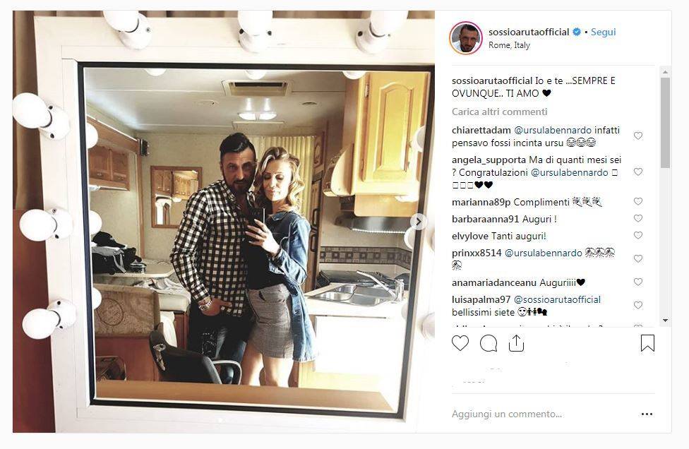 “Il post su Instagram che mostra il pancino sospetto di Ursula – Photo Credit: www.ilmattino.it”

sossio aruta e ursula bennardo