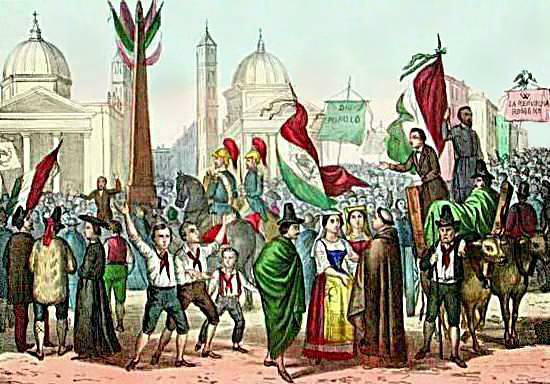 7 marzo 1849 Rossetti - proclamazione della Repubblica Romana a Piazza Del Popolo immagine web