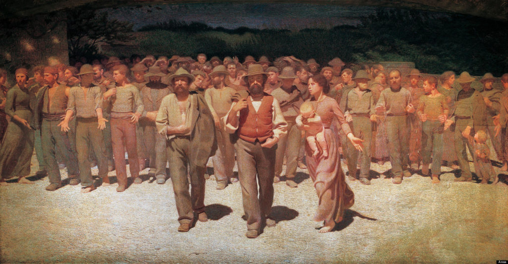 Giuseppe Pelliza da Volpedo - Il Quarto Stato
(foto dal web)
La festa dei lavoratori