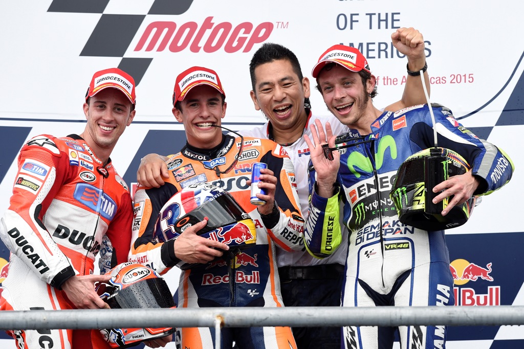 Orari GP Texas 2019 - podio 2015