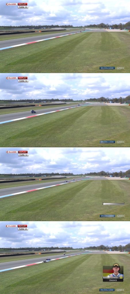 Superpole Assen 2019 - Sequenza della caduta di Sandro Cortese