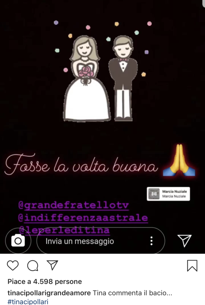 “Il post di Tina - Photo Credit: www.grandefratello.mediaset.it”
grande fratello 16