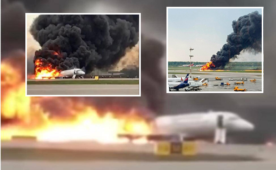 incendio aereo Mosca
