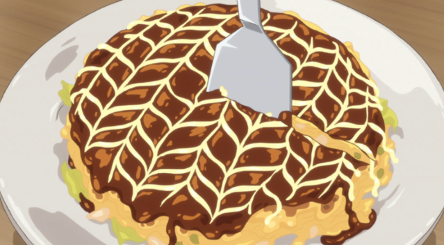 I piatti orientali nei cartoni: Okonomiyaki.