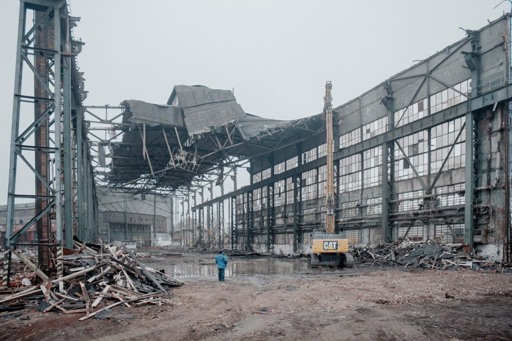 la mostra del fotografo polacco Michal Szlaga racconta lo smantellamento dei cantieri di Danzica