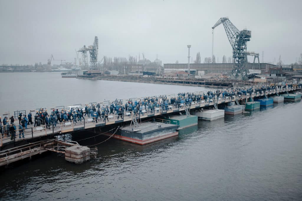 la mostra del fotografo polacco Michal Szlaga racconta lo smantellamento dei cantieri di Danzica