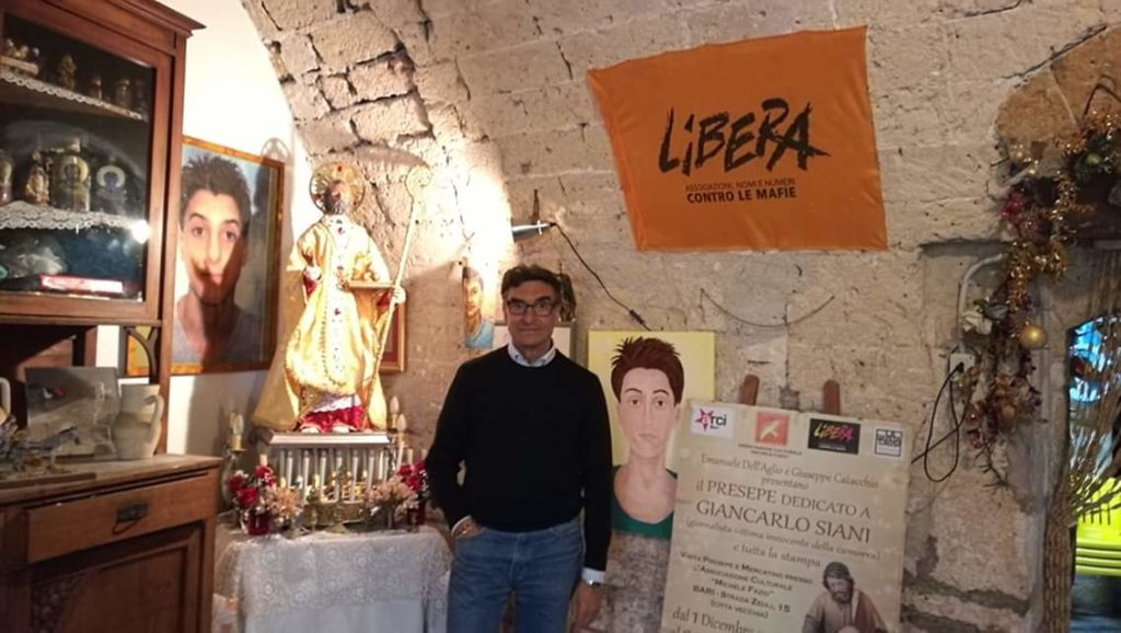 Il 62enne Pinuccio Fazio, ferroviere in pensione e papà della giovane vittima innocente Michele. La famiglia non ha mai lasciato il borgo, nemmeno dopo l'omicidio del figlio