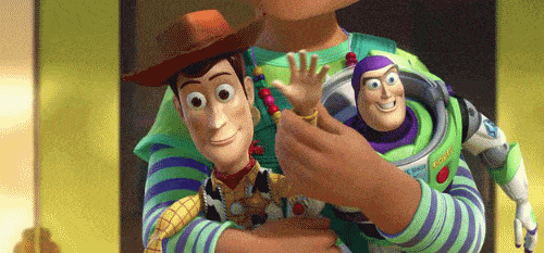 Woody saluta Andy per l'ultima volta in Toy Story 3.