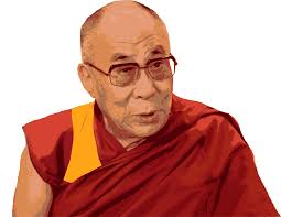 Il Dalai Lama nel suo abito tradizionale