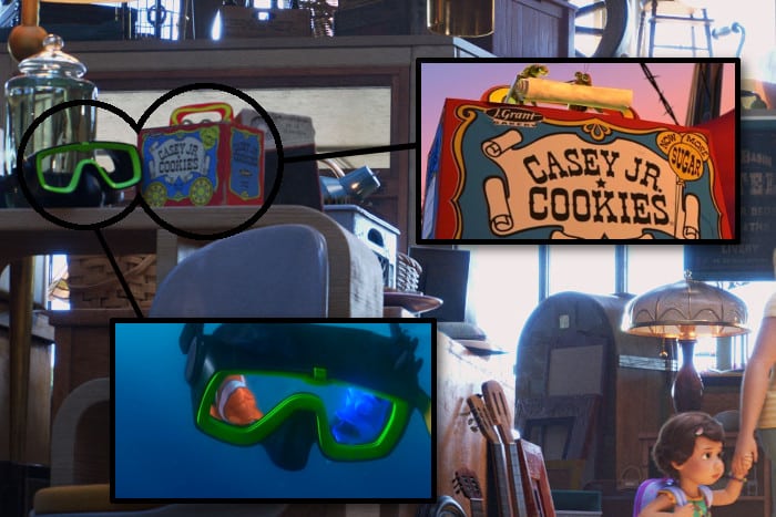 Easter egg in "Toy Story 4": la maschera di Nemo e la scatola di A bug's life.