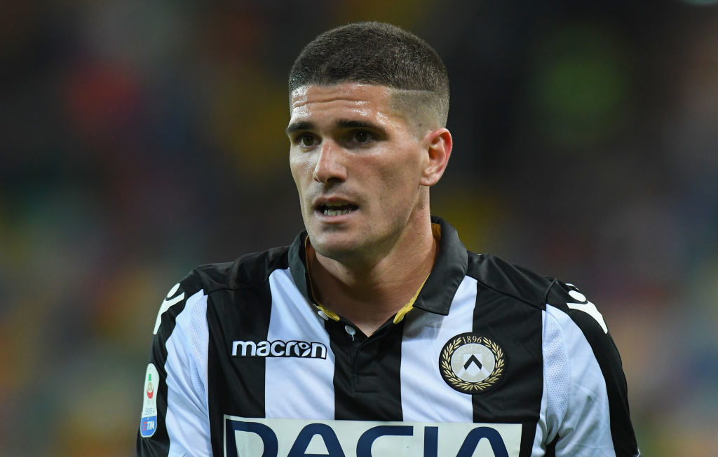 UDINE, ITALY - AUGUST 26: Rodrigo De Paul of Udinese Calcio looks on during the serie A match between Udinese and UC Sampdoria at Stadio Friuli on August 26, 2018 in Udine, Italy.  (Photo by Alessandro Sabattini/Getty Images)