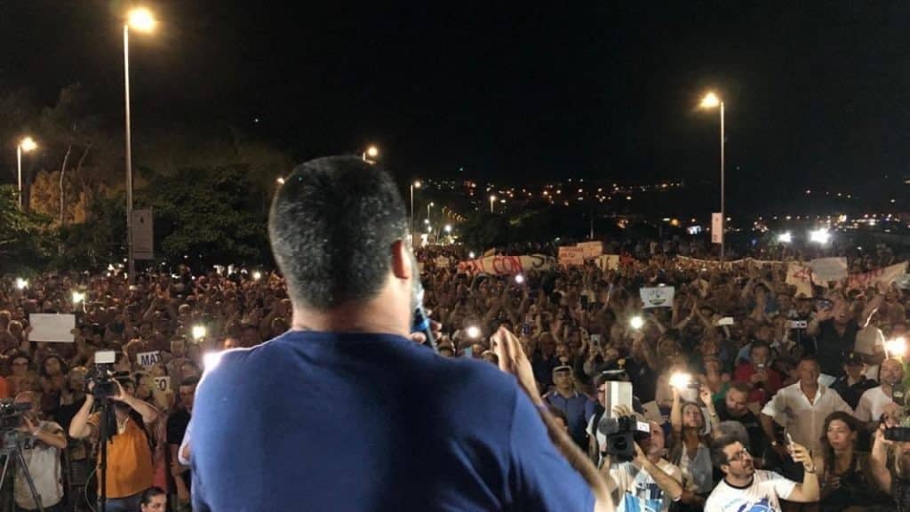 “Matteo Salvini dal palco di Soverato