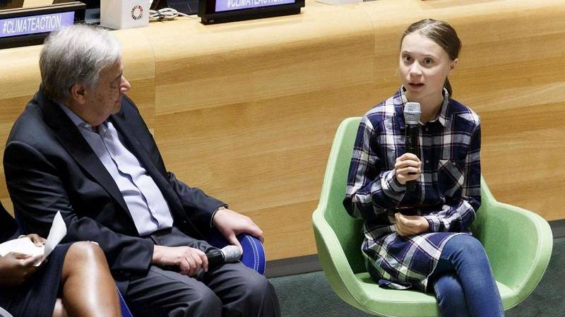“Greta Thunberg con Antonio Guterres ”