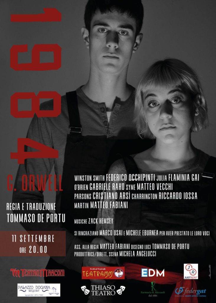 1984, LA LOCANDINA (C) THIASO TEATRO
MARCONI ARGENTINA BOLOGNA
