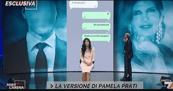 Pamela Prati ospite a "Non è l'arena" con Massimo Giletti - Photo Credit: Ultime notizie flash