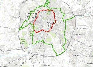 A Roma inizia lo stop alle Euro 3 nel centro Gli anelli del traffico a Roma (Motor1)