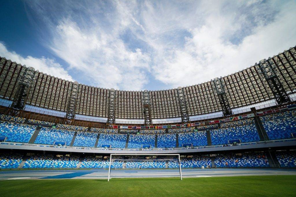 Lo stadio San Paolo ristrutturato in occasioni delle universiadi 2019 svoltesi a Napoli