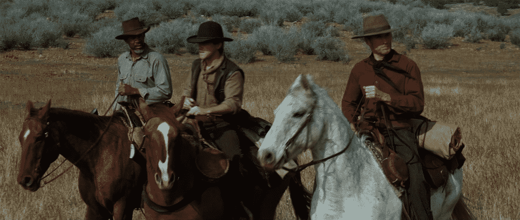 Morgan Freeman, Gene Hackman e Clint Eastwood in "Gli spietati" - immagine web
