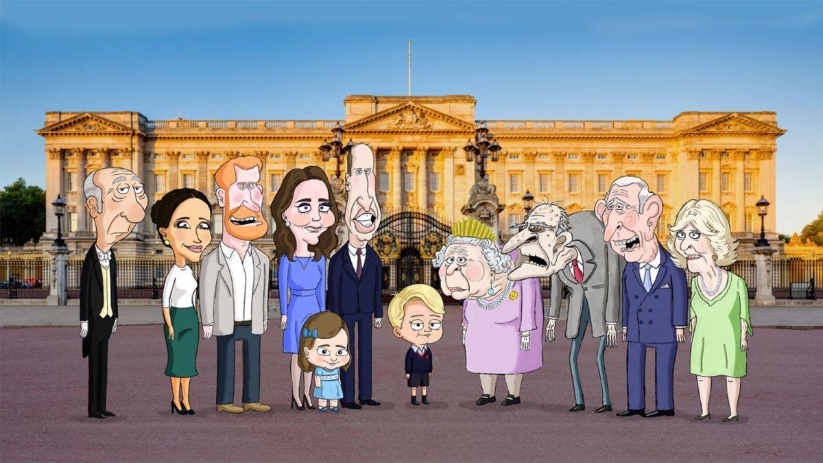 La famiglia reale in stile cartoon per la nuova serie "The Prince".