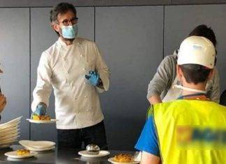 Carlo Cracco cucina per gli operai e rivela: “Abbiamo perso uno dei nostri” cracco ospedale