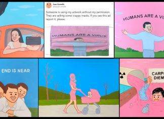 Joan Cornellà plagiato: il business delle mascherine colpisce l’arte Mascherine contro il coronavirus violano il copyright di Joan Cornellà