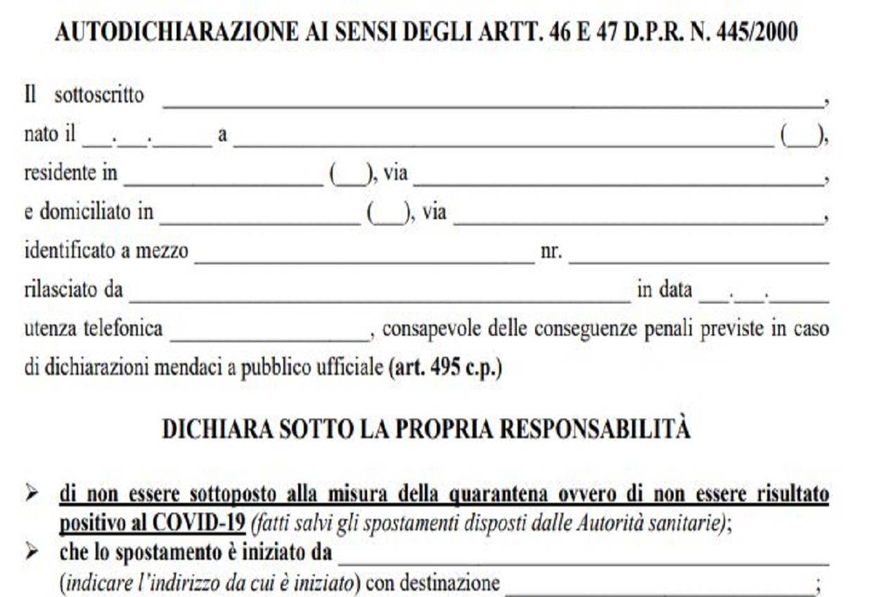 Autocertificazione Unimi 5244