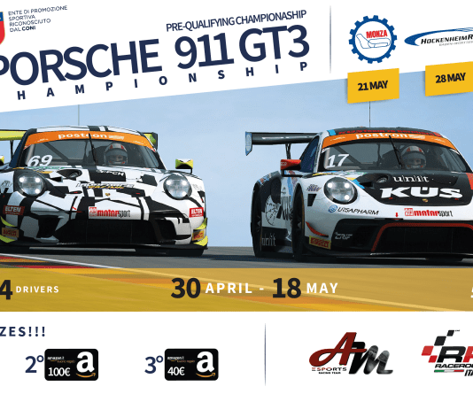 Primo campionato nazionale sim racing organizzato da CSAIn e Absolute Motorsport locandina campionato porsche sim racing csain