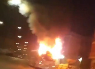 Roma: autobus distrutto dalle fiamme sulla via Cassia