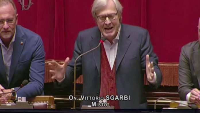 Sgarbi in Parlamento (YouTube)