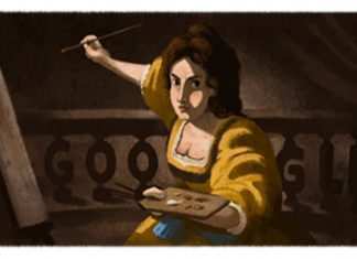 Il doodle di Google, di oggi, è dedicato ad Artemisia Gentileschi