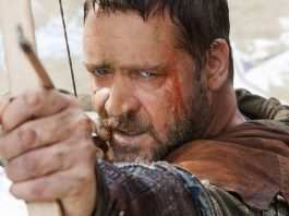 Il Robin Hood di Ridley Scott Russell Crowe in una scena del film Robin Hood - Photo Credits: web