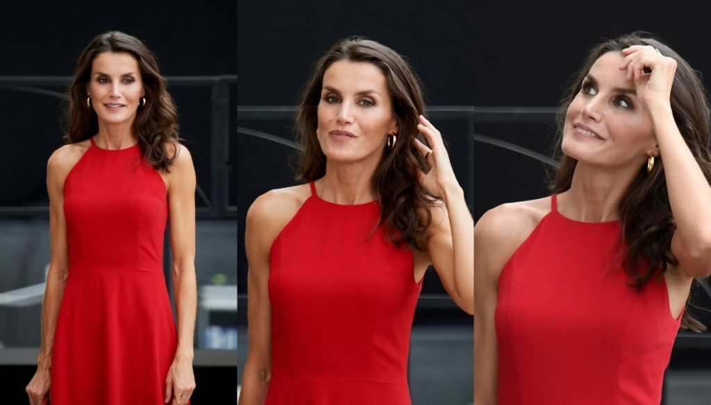 Letizia di Spagna in Total red - credit: di Lei