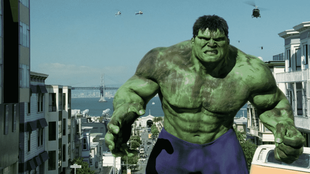 Hulk in una scena del film "Hulk" del 2003, diretto da Ang Lee - Photo Credits: web
