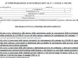 Coronavirus e coprifuoco, arriva l’autocertificazione per spostarsi negli orari serali