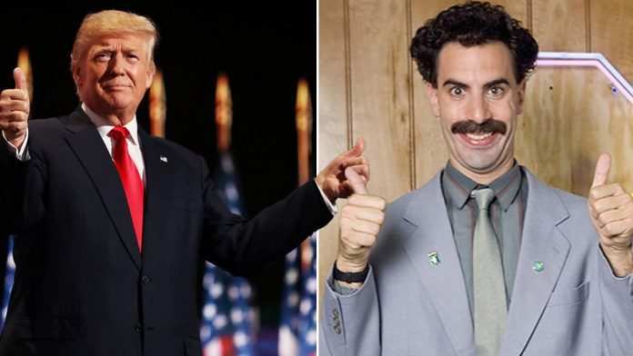 Trump e Sasha Baron Cohen - Photo Credits: Everyeye Cinema