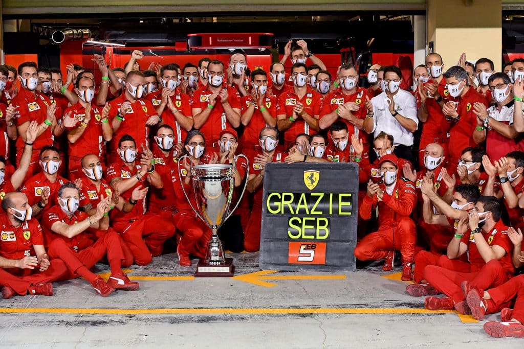 Sebastian Vettel Team Ferrari GP Abu Dhabi 2020