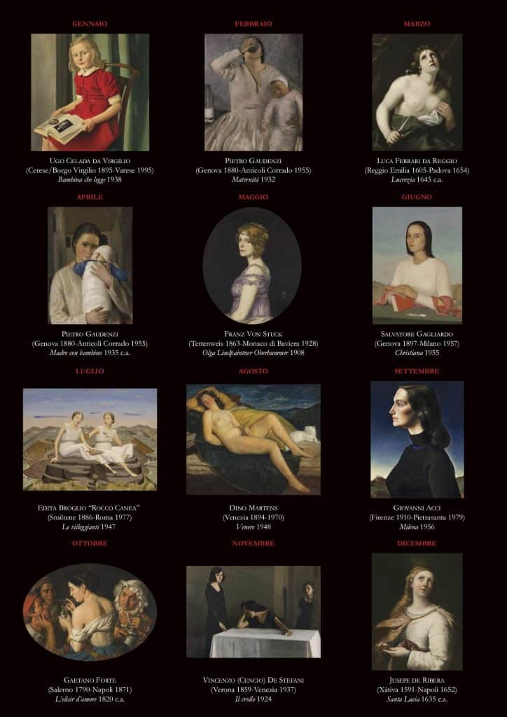 Tutte le opere del calendario - Photo credits: ®️ Vittorio Sgarbi e «Il Cigno Edizioni»
