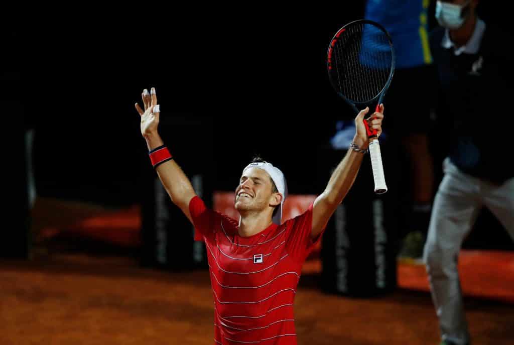 Diego Schwartzman esulta a Roma