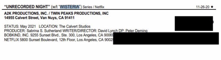 La serie di David Lynch per Netflix sarà collegata a Twin Peaks? © twiiter.com/fatecolossal