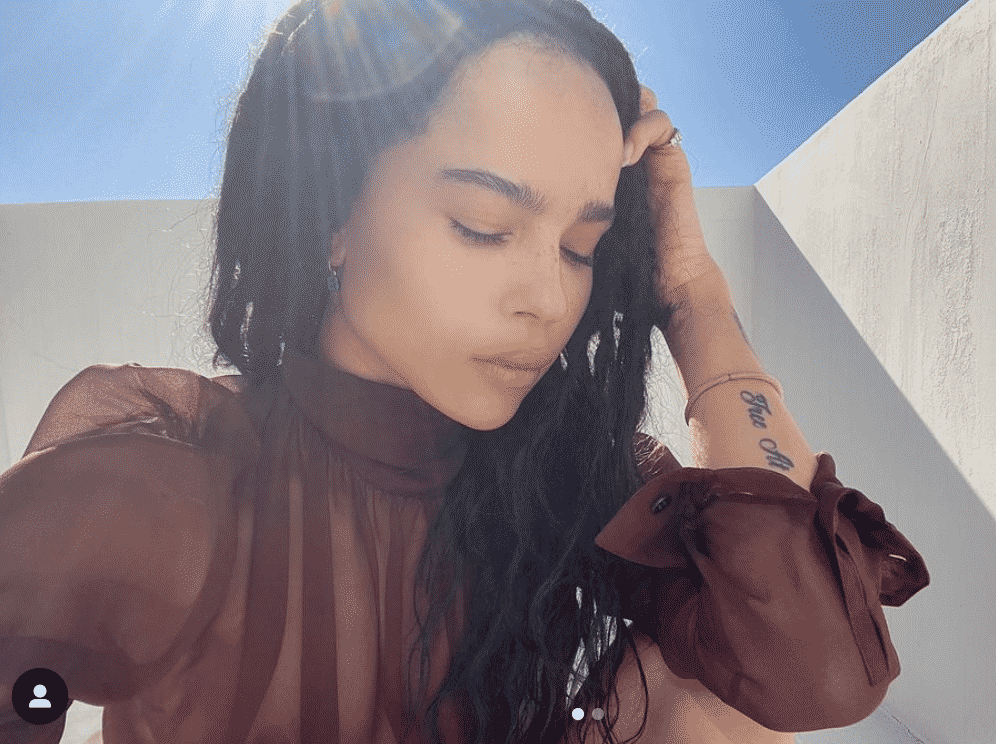 Zoë Kravitz wears collezione YSL - Photo Credits: Instagram @zoeisabellakravitz