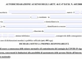 Autocertificazione, come compilarla se si vanno a trovare amici e parenti a Natale autocertificazione, fonte blitzquotidiano.it