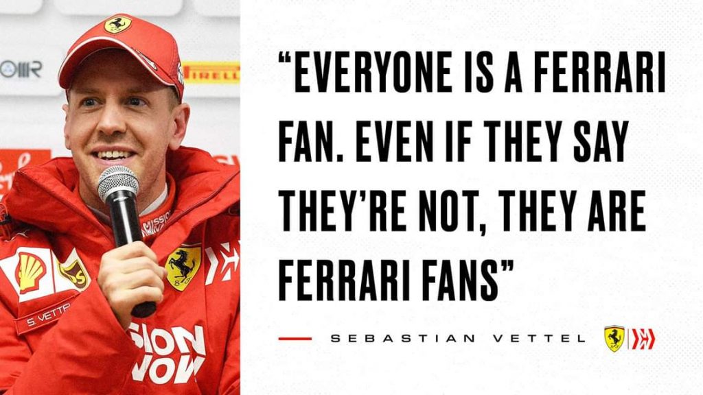Sebastian Vettel Ferrari fan